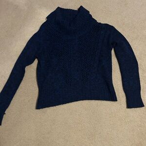 Macy's Deep Blue Cowl Neck Sweater